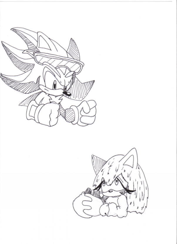 Shadow and Holli for Super-Girl64 by Sonic_Riders_Freak