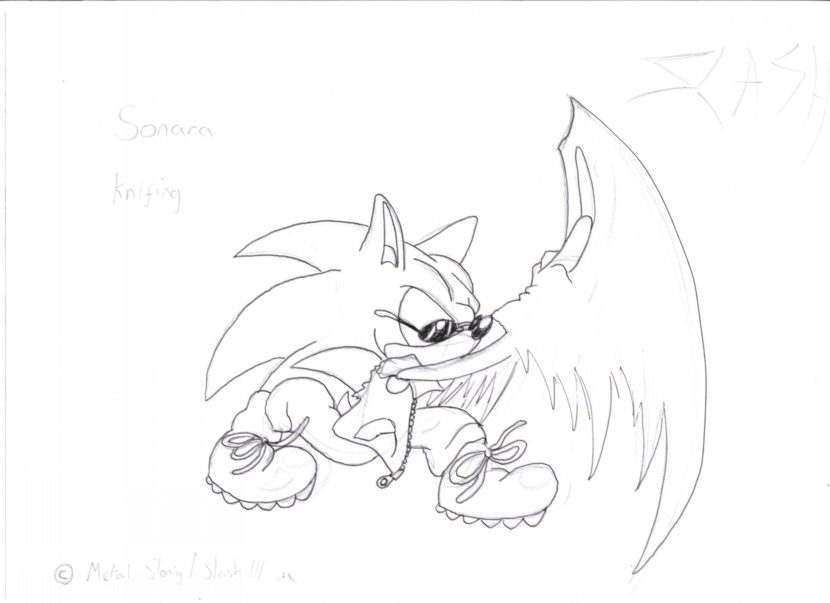 Sonic Knifing by Sonic_Riders_Freak