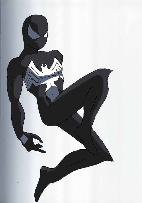 Black Suit Spiderman by Sonic_the_Titan