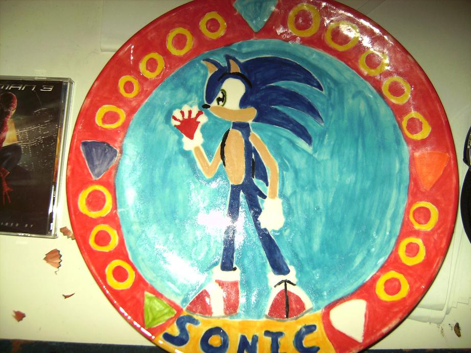 Sonic on a Plate by Sonic_the_Titan