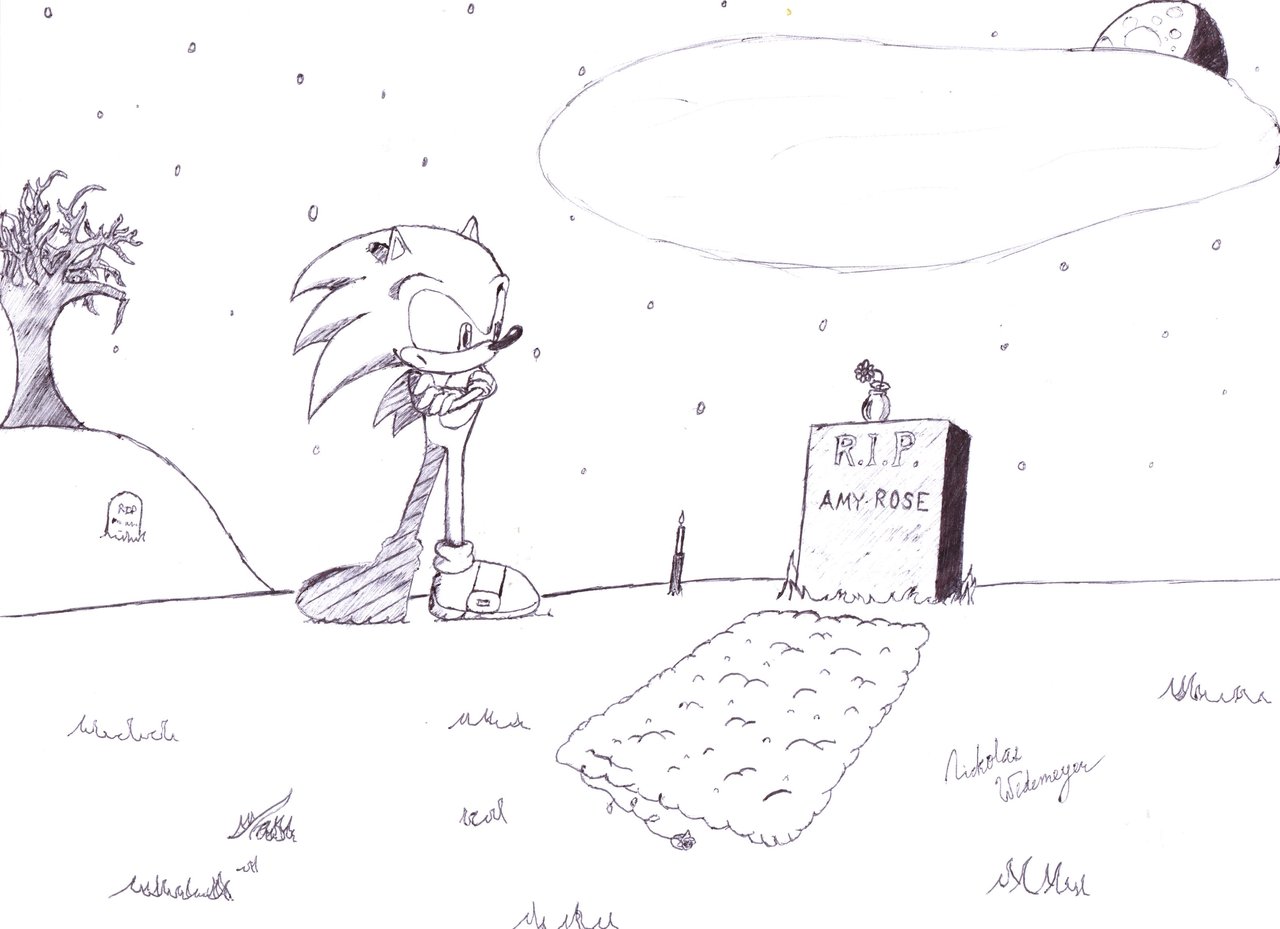 Sonic meets Amy's grave by SonickHero194