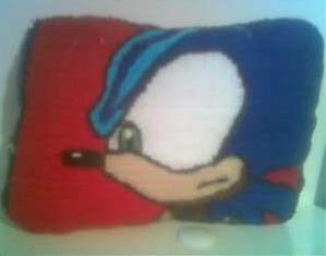 Sonic Needlepoint Pillow by Sonicluva