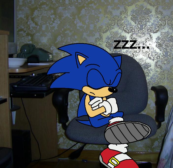 Snoozing Sonic (zzz...) by Sonicluva