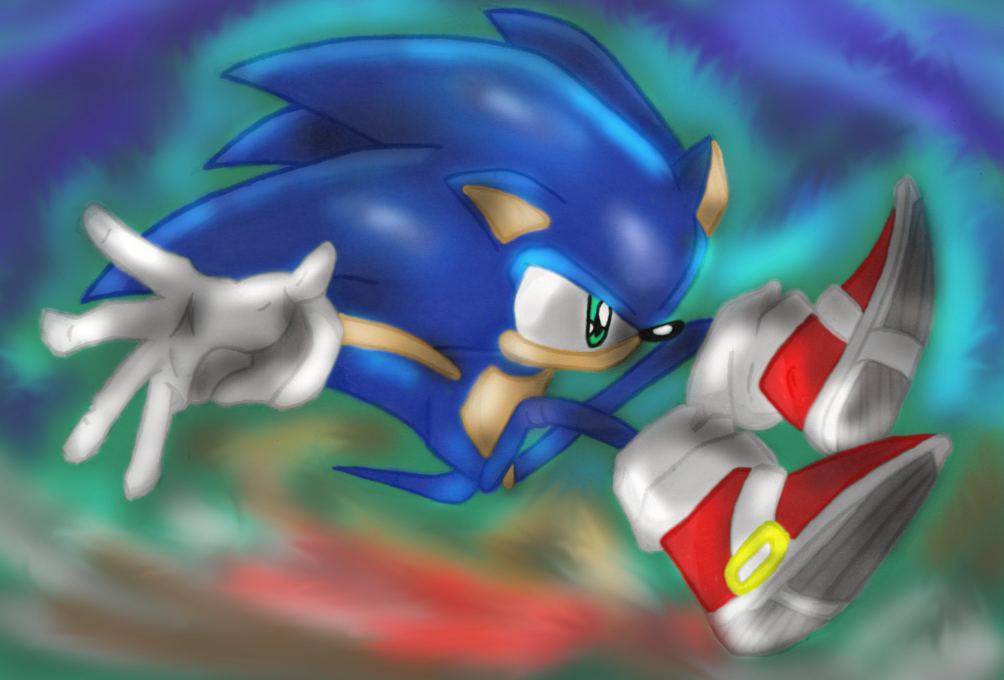 Sonic Leap (Colored) by Sonicluva