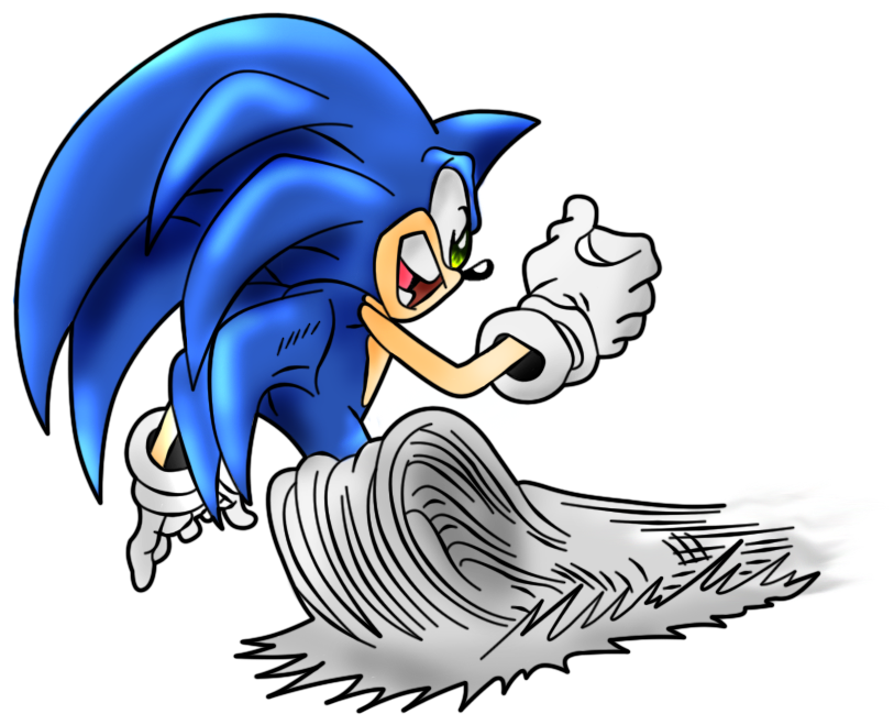 Sonic Running...Backwards! by Sonicluva