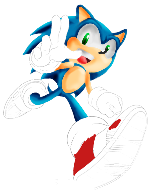 Sonic Coloring Practice (Unfinished) by Sonicluva