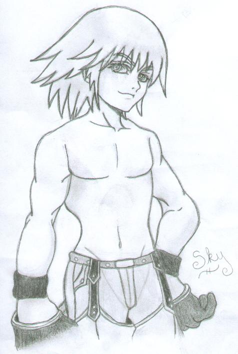 Riku...shirtless! by Soras_girl