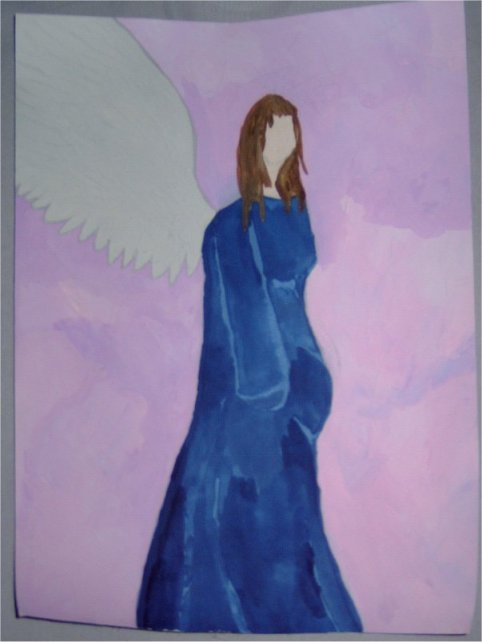 Woman in blue - pregnant by Sorcha
