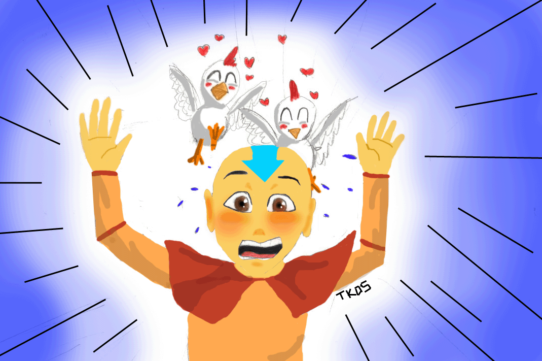 Aang vs. The Chickens by SoulFire90