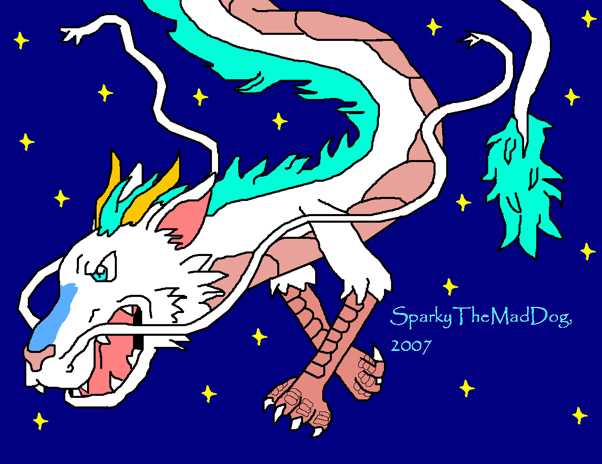 Haku Flying with the Stars by SparkyTheMadDog