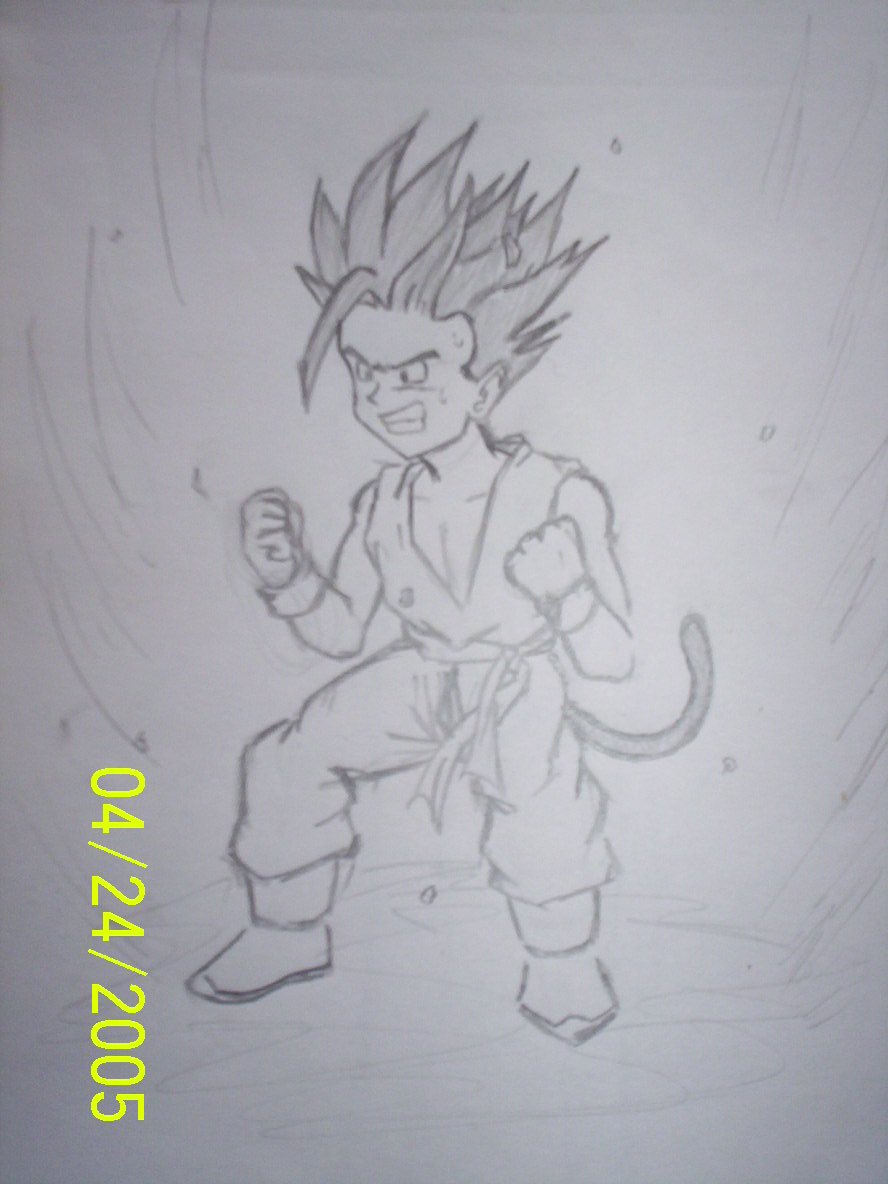 "gohan powering up to turn super!!" by Spartan_112