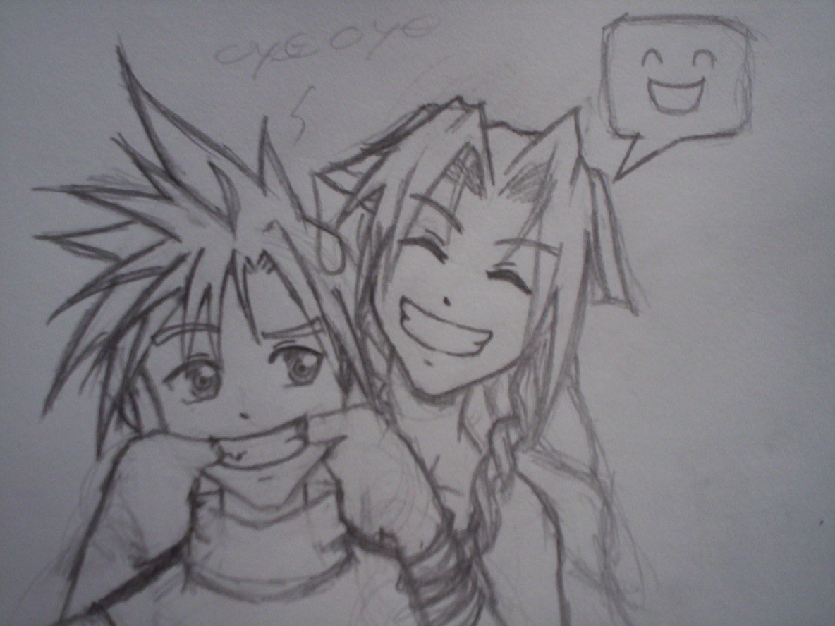 another cloud and aerith pic by Spartan_112