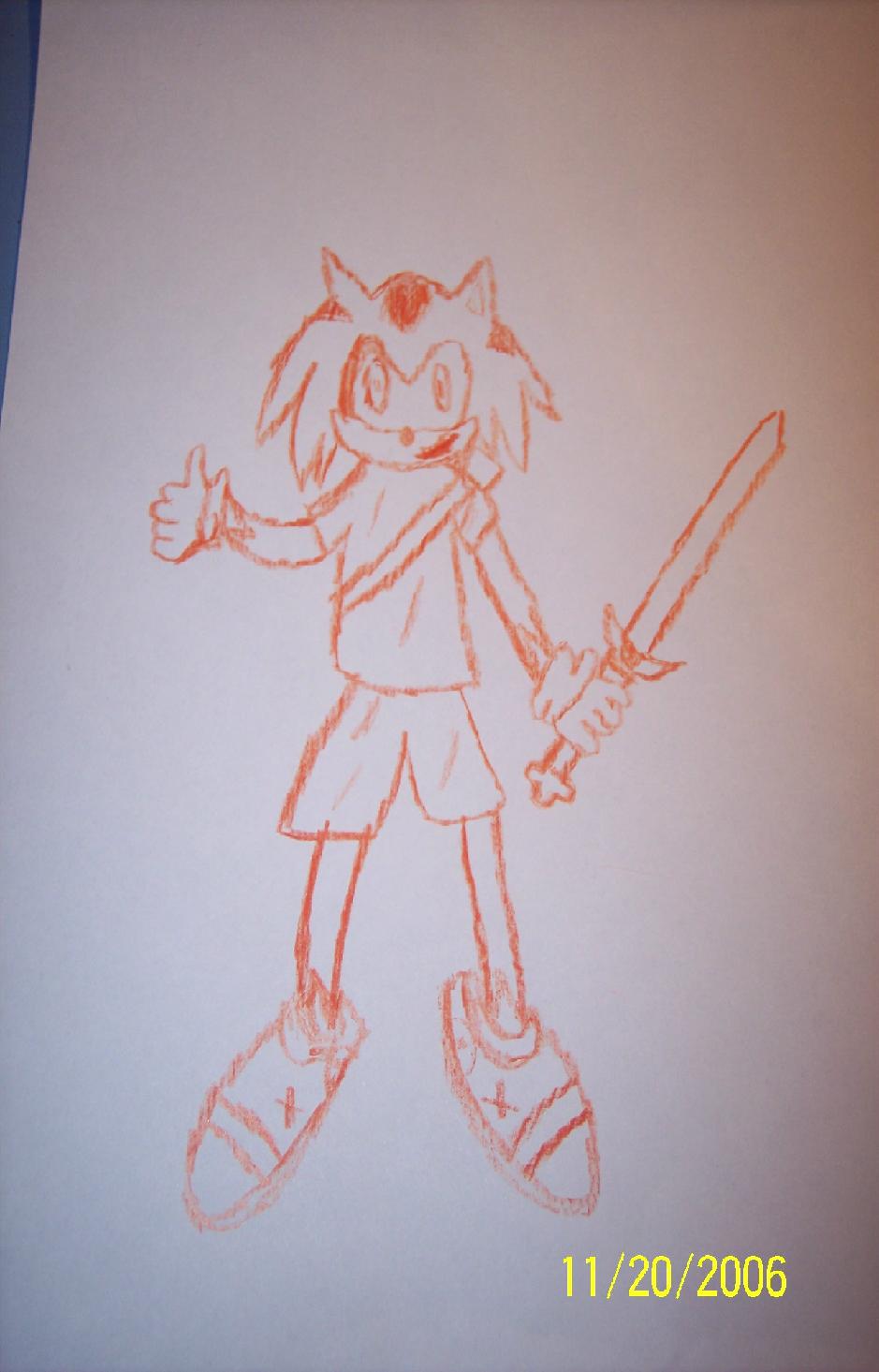 Speedy the hedgehog (uncolored) by Speedy_the_Hedgehog
