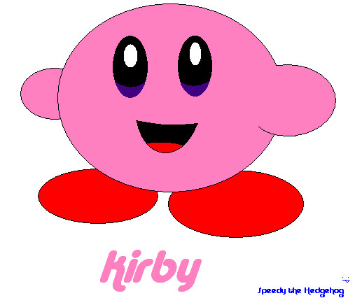 Kirby (for my brother) by Speedy_the_Hedgehog
