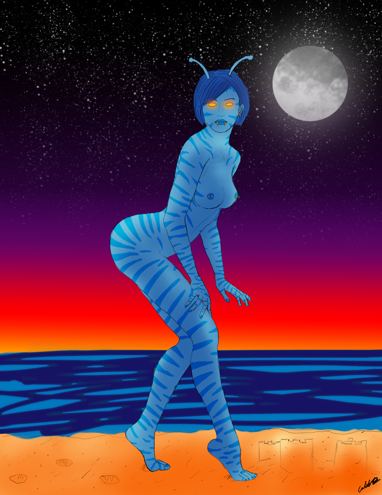 Pulsara: Sunset Pinup by Sphinxsoul