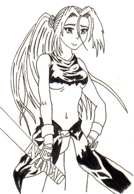 Anime Warrior Girl by Spiffy_Kitsune