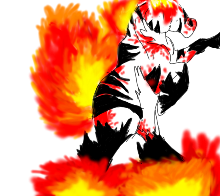 Flame zebra by SpiritRandomer