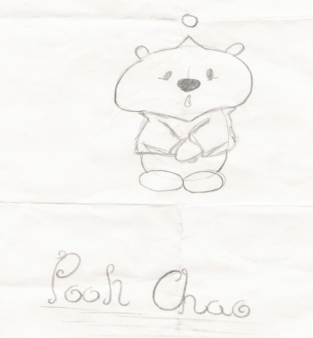 pooh bear as a chao by Splixx