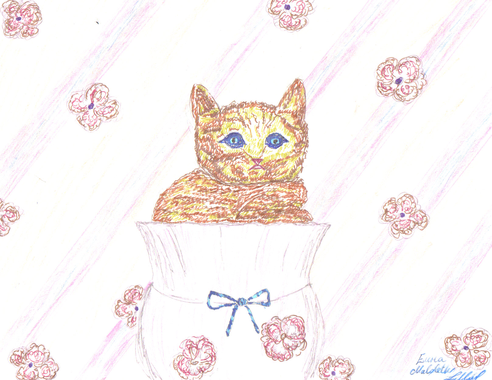 Kitty in a Pot by Spottedfur