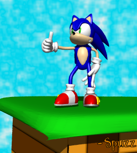 Sonic the Hedgehog (3D!) by Spuzz_the_Mental