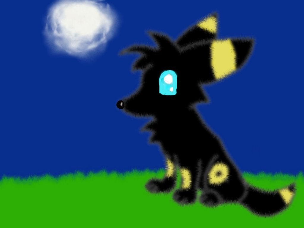Furry Umbreon in the night by Spyro