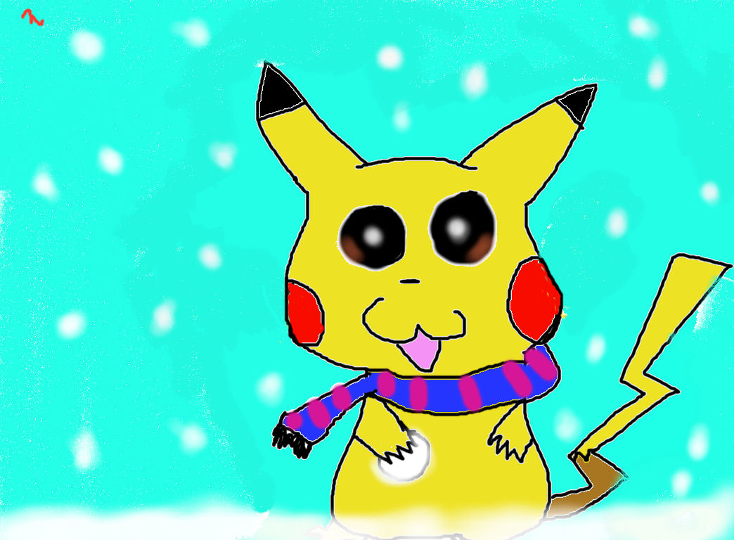 Pikachu in snowyland &gt;=3 by Spyro