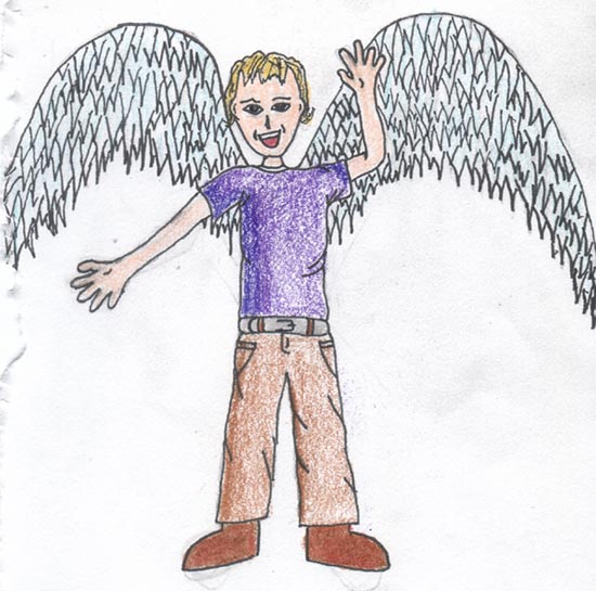 Billy Boyd with wings (for nora) by SquallLeonhart