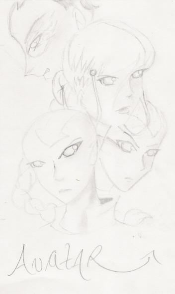 The Cast of Avatar! Cool* (uncolored) by StarAlchemist
