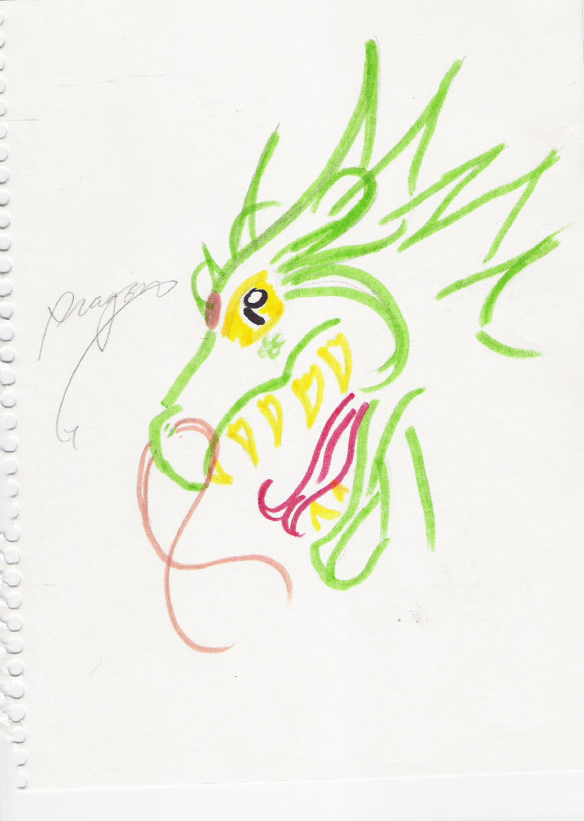 Cool Green Dragon! by StarAlchemist