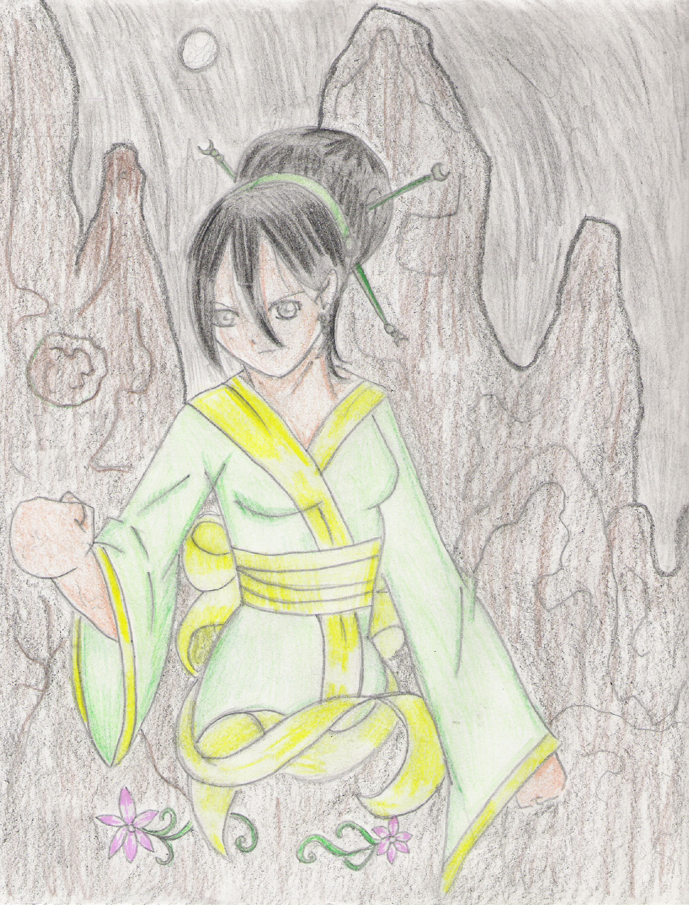 EarthBending Toph (colored) by StarAlchemist