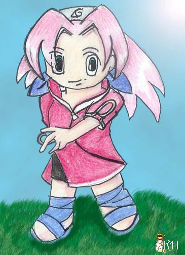 Chibi Sakura by StarGirl_Katie