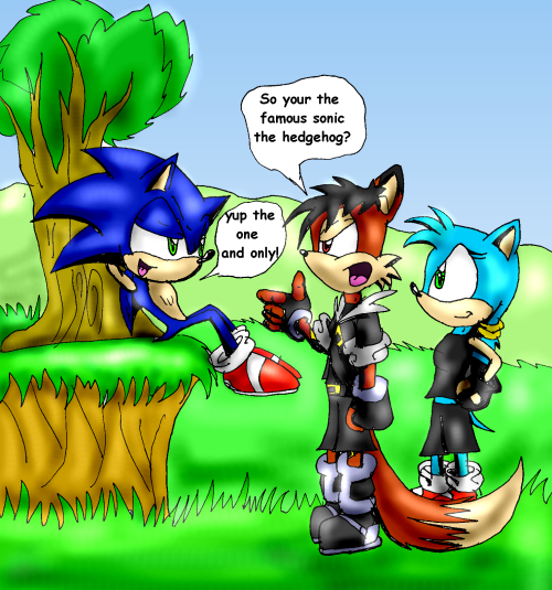 Rye and star meet Sonic! by Star_The_Hedgehog