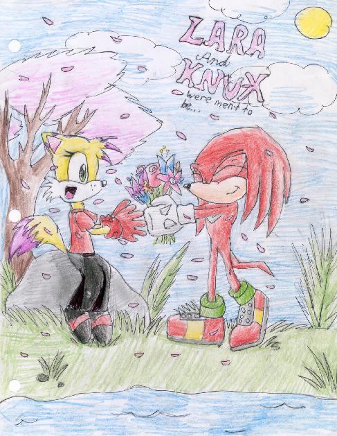 request - Lara X Knuckles by Star_The_Hedgehog