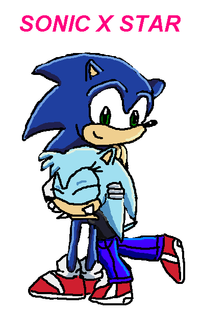 Sonic X star done free hand by Star_The_Hedgehog