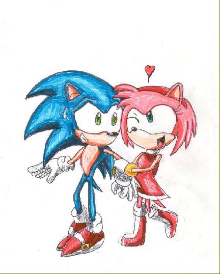 Sonic N Amy by Star_The_Hedgehog