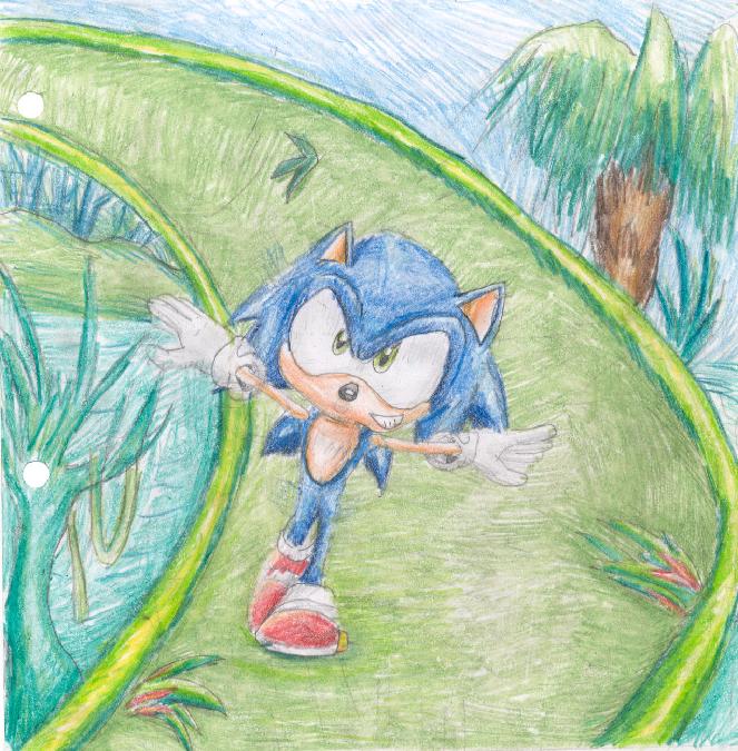 Sonic Running In The Jungle by Star_The_Hedgehog