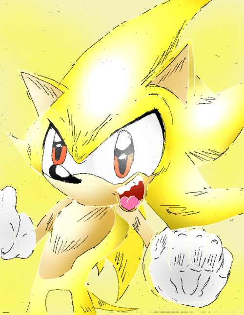 Super sonic (coloringtest) by Star_The_Hedgehog