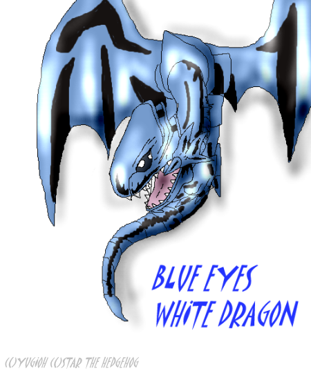 Blue eyes white dragon by Star_The_Hedgehog