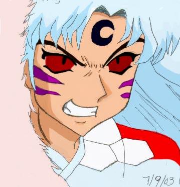 sesshomaru. colored (experiment) by Staroo