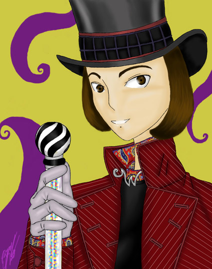 Willy Wonka Portrait by Stellica