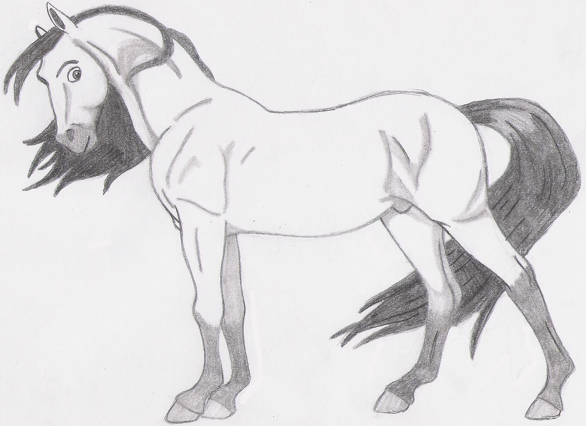 Cartoon Horses: Spirit by SteveBuscemiObsessy