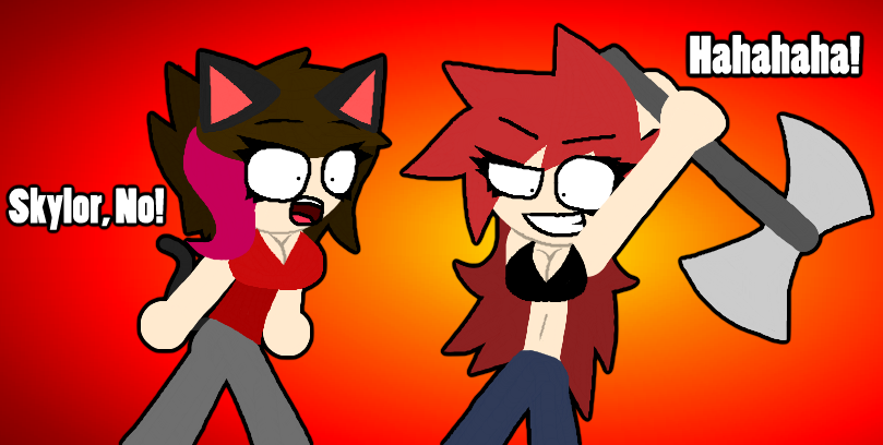 Skylor acts like psycho by StickBlueAnimated