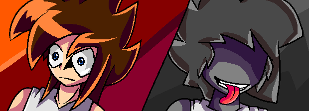 MSpaint of StickBlue and Amegada by StickBlueAnimated