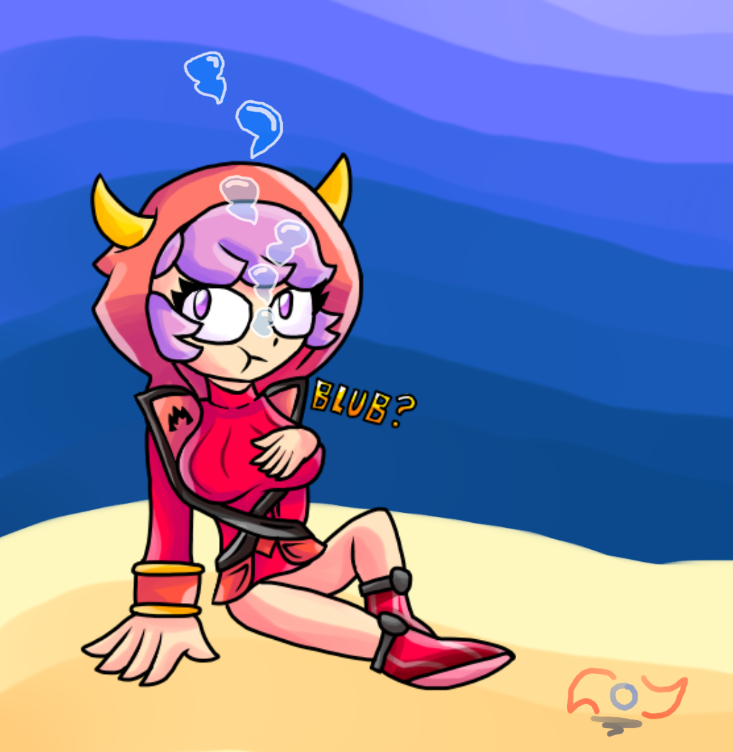 Courtney Underwater by StickBlueAnimated