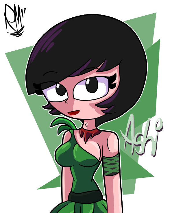 Ashi in leafy suit by StickBlueAnimated