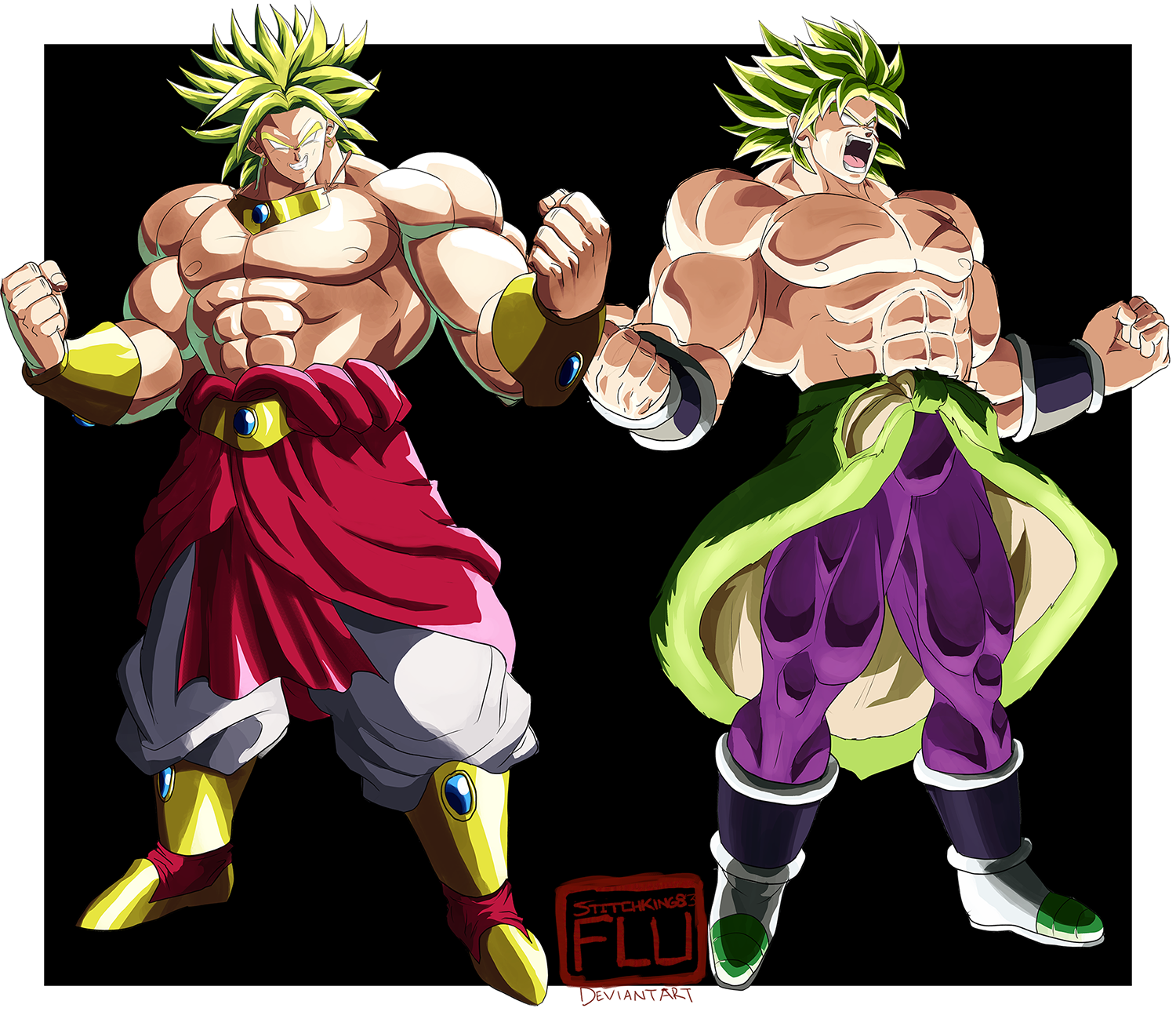Broly and Broly by Stitchking