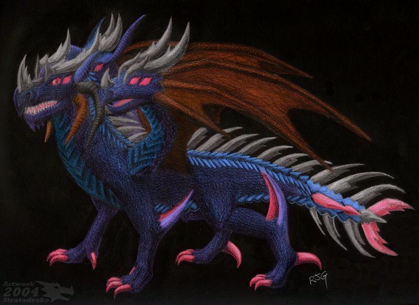 Dragon of Elements - Darkness by Stratadrake