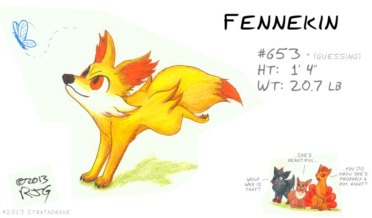 Fennekin by Stratadrake