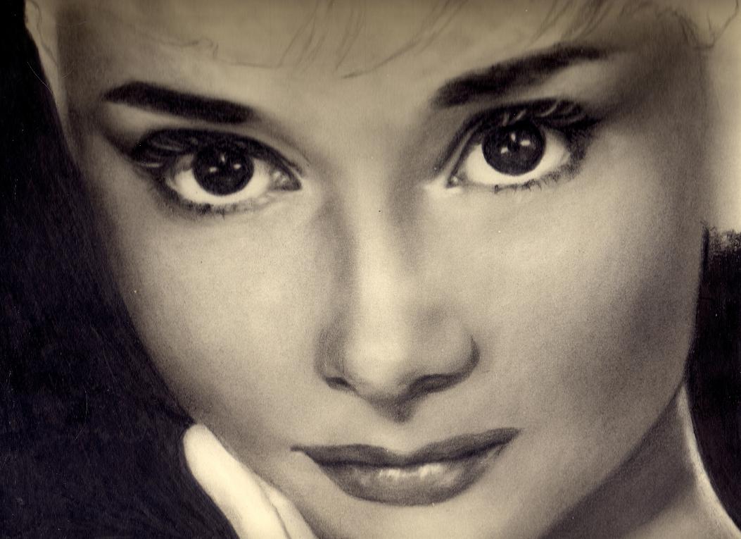 Audrey Hepburn face by StreetOfDreams