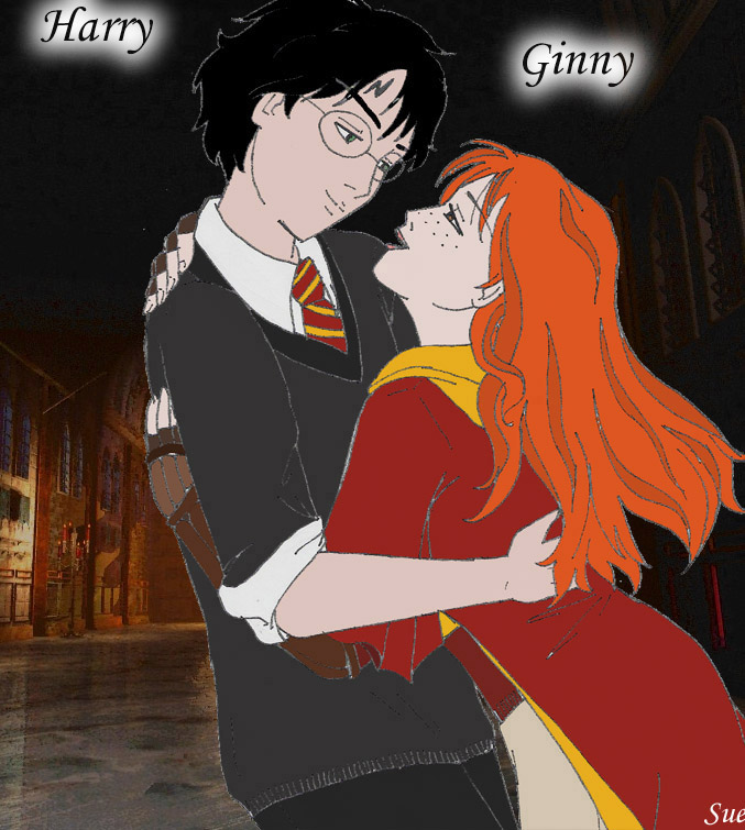 First kiss Harry y Ginny by SueWeasley7